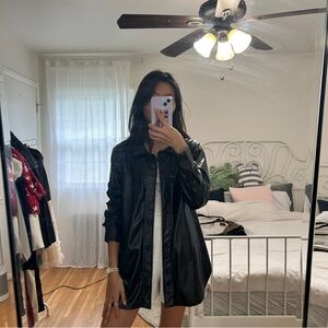 faux leather jacket